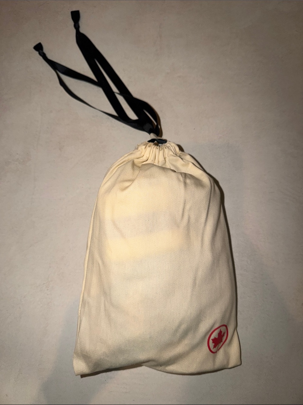 Air Canada x Sahajan Business Class Canvas Drawstring Amenity Kit Accessory Bag